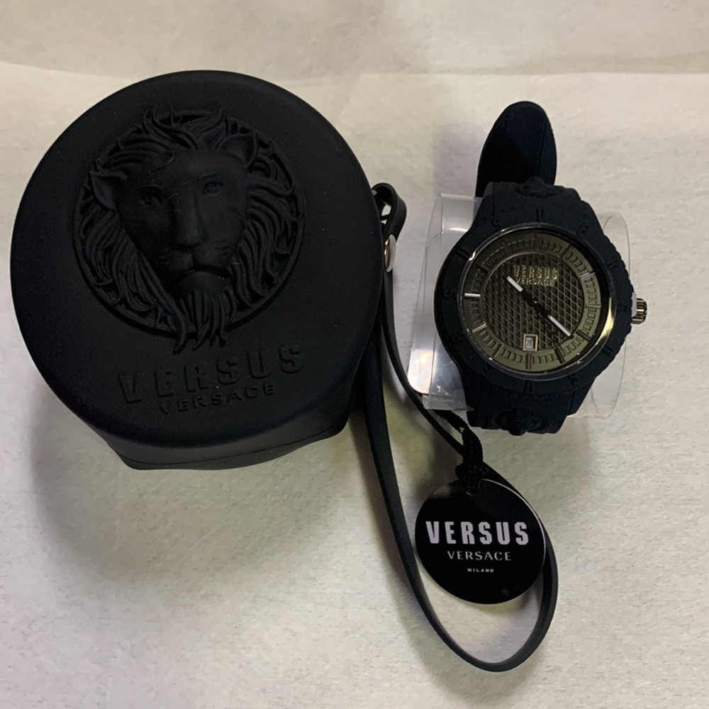 Authentic “Versace”matte black watch versus edition /with authentication card!